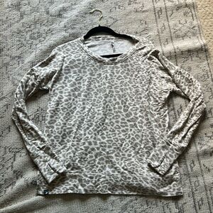 Leopard print cozy boxy sweatshirt